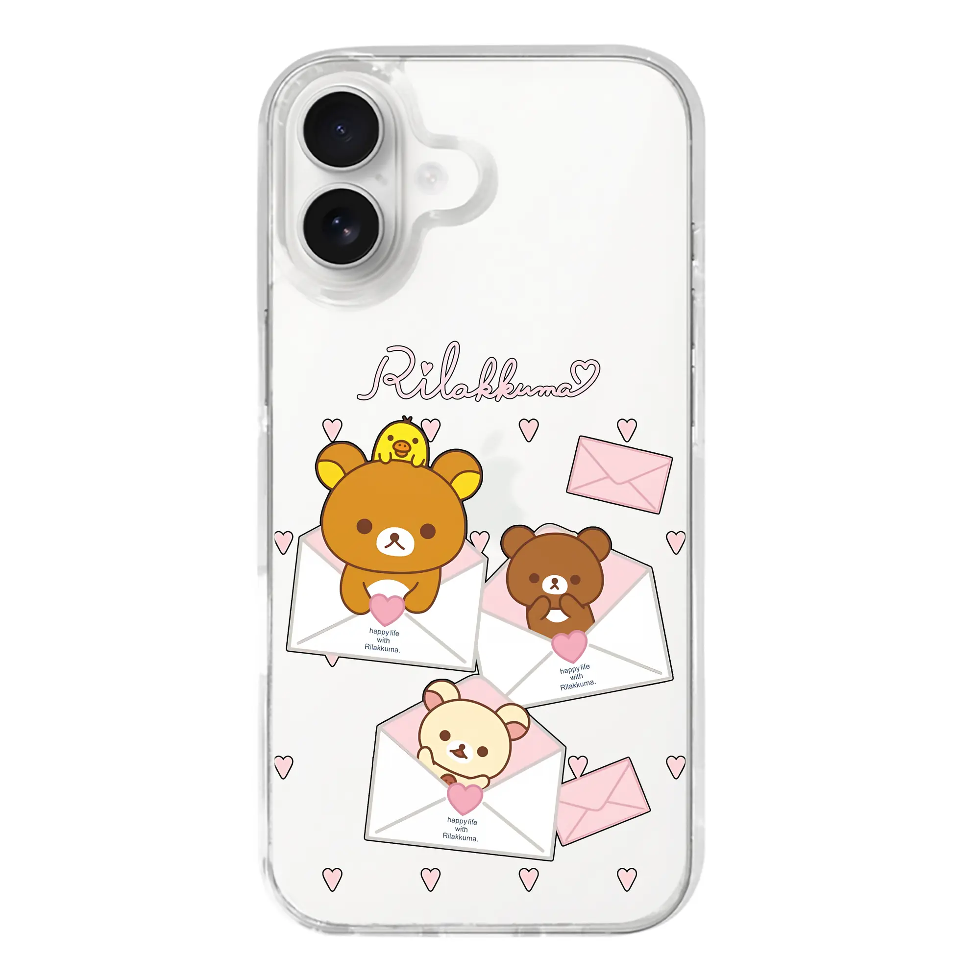 リラックマ (Rilakkuma) グッズ リラックマ (Rilakkuma) - iPhone 17シリーズ 透明スマホケース – 薄型・耐衝撃・精密フィット保護カバー